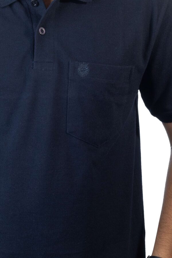 Navy Blue Polo T-Shirt with Pocket