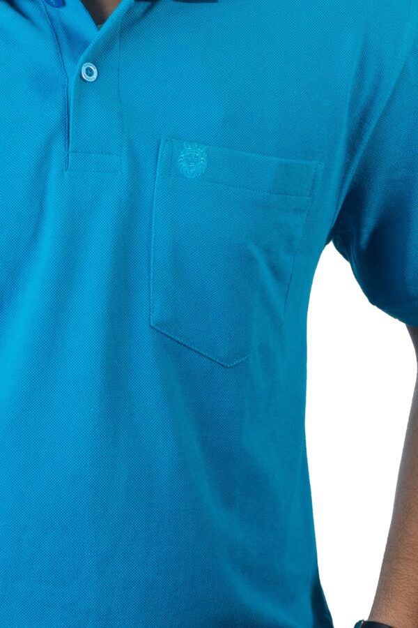 Turquoise Polo T-Shirt with Pocket