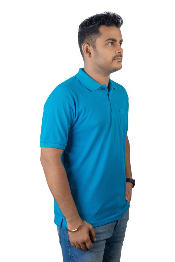 Turquoise Polo T-Shirt with Pocket