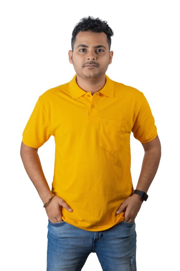 Yellow Polo T-Shirt with Pocket