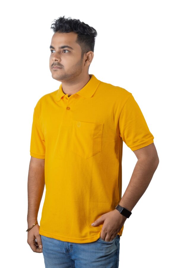 Yellow Polo T-Shirt with Pocket