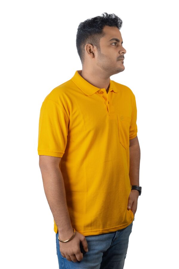 Yellow Polo T-Shirt with Pocket