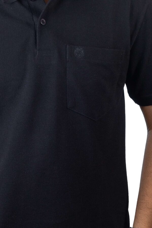 Black Polo T-Shirt with Pocket