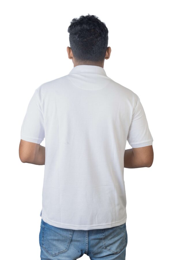 White Polo T-Shirt with Pocket