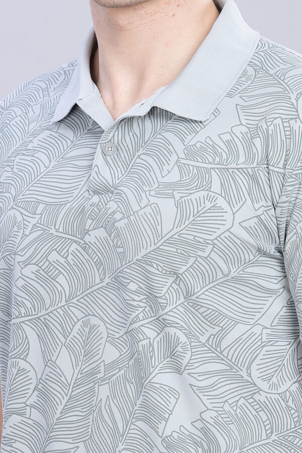 Banana Leaf Printed Polo T-Shirt - Image 2