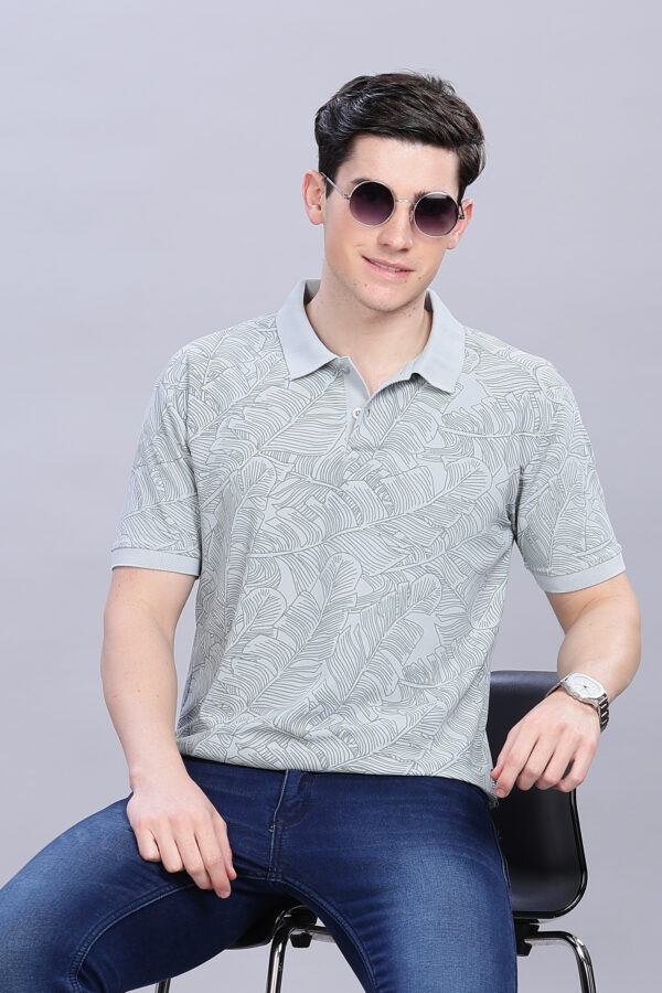 Banana Leaf Printed Polo T-Shirt - Image 3