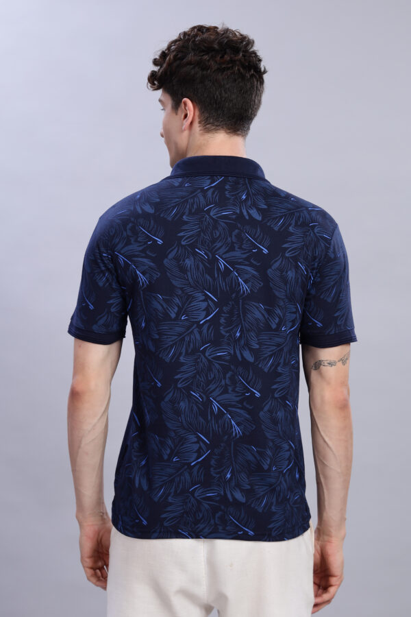 buy online Navy Blue Tropical Print T-Shirt for men