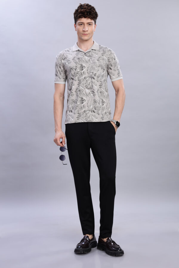 Buy Leaf Print Polo T-Shirt