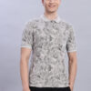 Leaf Print Polo T-Shirt