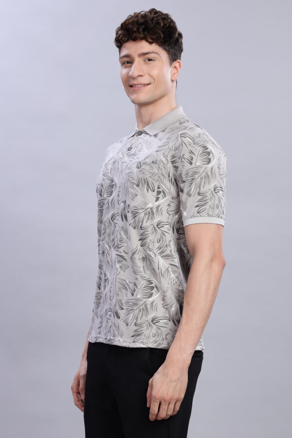 buy Premium Leaf Print Polo T-Shirt online