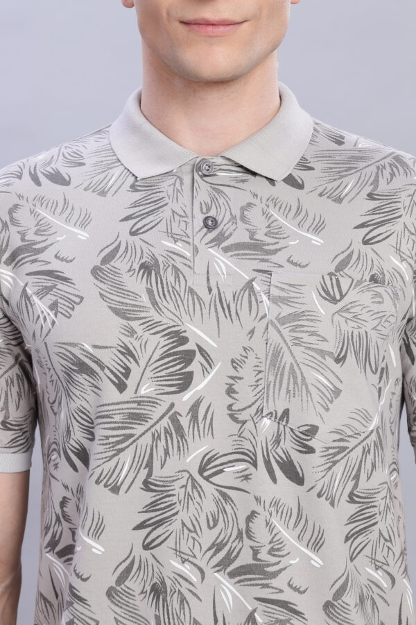 low price Premium Leaf Print Polo T-Shirt online