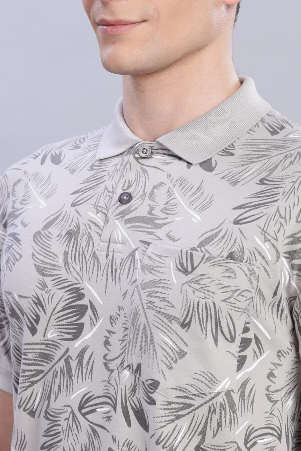 Best Buy Leaf Print Polo T-Shirt online