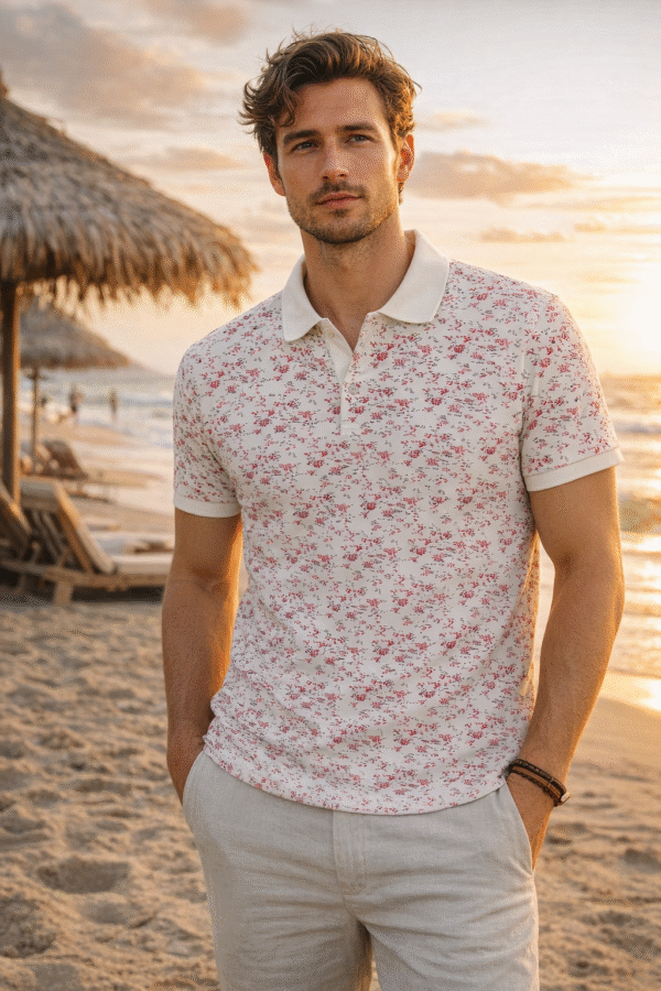 Micro-Floral Polo Collection